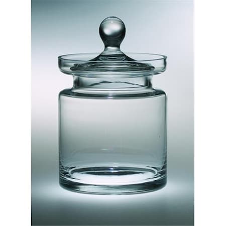 Classic Clear 8 In. High Quality Glass Cookie Jar